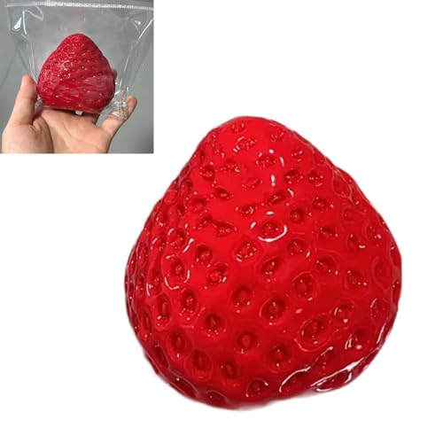 MIGEDY Erdbeer-Stressball, Squishies Erdbeere, stressabbauend, Squeeze-Erdbeere perfekt for Lindern von Stress und Ängsten(Red) von MIGEDY