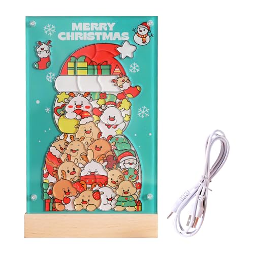 Weihnachten Acryl-Puzzle Weihnachtsbär Acryl-Puzzle Weihnachten Mini-Puzzle für Kinder & Erwachsene Aktivität Puzzles von MIGIFTDY