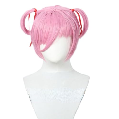 Anime Doki Doki Literatur Club Natsuki Cosplay Perücke, Rosa Kurzhaar Perücken Für Halloween, Party, Karneval, Perücke Cap von MIGUOO