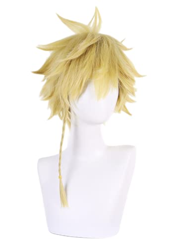 Anime Hell's Paradise: Jigokuraku Bandit King Aza Chobei Cosplay Wig Blond Short Hair Halloween Role Play Costume Party Accessory von MIGUOO