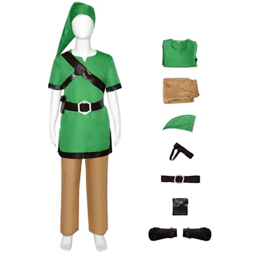 Anime The Legend of Zelda: Skyward Schwert Cosplay Kostüm für Link Outfit Halloween Party Uniform (Link,XL) von MIGUOO