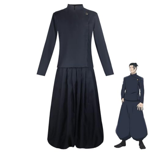 MIGUOO Anime Jujutsu Kaisen Geto Suguru Cosplay Kostüm Halloween Outfit Rollenspiel Einheitlich Kimono Full Set (Geto Suguru,XS) von MIGUOO