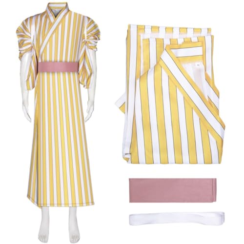 Anime One Piece Sanji Cosplay Kostüm Halloween Outfit Party Einheitlich Kimono Full Set (Sanji,3XL) von MIGUOO