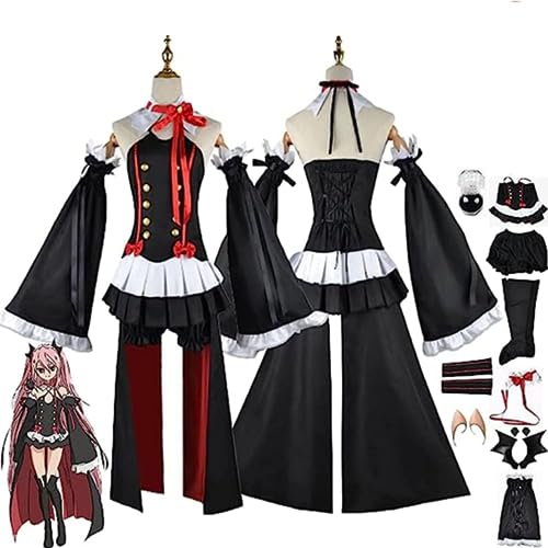 MIGUOO Anime Seraph of The End Krul Tepes Cosplay Kostüm Halloween Party Uniform Rollenspiel Outfit (Krul Tepes,3XL) von MIGUOO