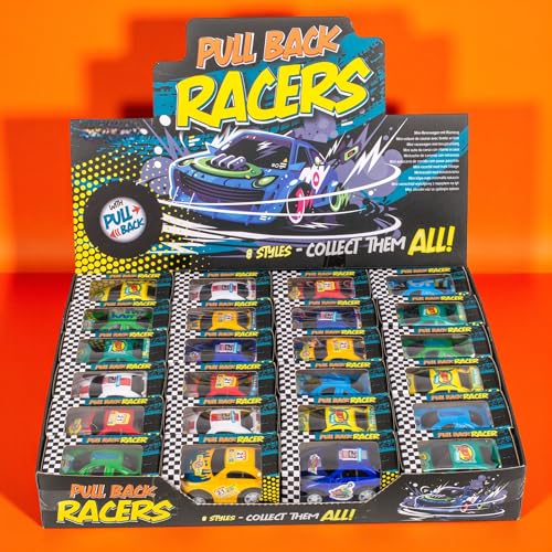 MIJOMA 24er Set Mini-Rennautos mit Rückziehmotor – 8 Styles Sortiert, ca. 5,5 x 4 cm, einzeln verpackt – Mitgebsel & Partyspaß MIJOMA 24er Set Mini-Rennautos mit Rückziehmotor – 8 Styles Sortiert, ca. 5,5 x 4 cm, einzeln verpackt – Mitgebsel & Partyspaß von MIJOMA