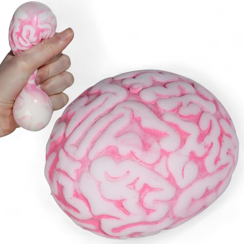 MIJOMA Antistressball Gehirn, ca. 8 cm – Der perfekte Anti Stress Squeeze-Ball zur Entspannung und Stressbewältigung, Ideal für Büro und Zuhause, Stressabbau und Spaß von MIJOMA