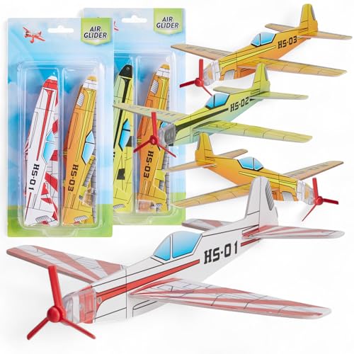 MIJOMA Gleitflugzeug 4er-Set – Wurfgleiter aus Polypropylen | Indoor & Outdoor Spielzeugflugzeuge für Kinder | leicht, stabil & bunt | Modellflugzeug Set MIJOMA Gleitflugzeug 4er-Set – Wurfgleiter aus Polypropylen | Indoor & Outdoor Spielzeugflugzeuge für Kinder | leicht, stabil & bunt | Modellflugzeug Set von MIJOMA