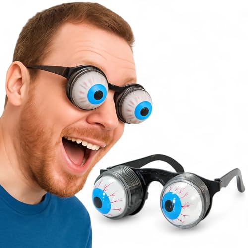 MIJOMA Partybrille Glubschaugen Wackelaugen Gagbrille für Kinder & Erwachsene – Lustige Brille für Fasching Karneval Halloween Kostüm Spaßartikel mit Augen an Feder ca. 12 cm MIJOMA Partybrille Glubschaugen Wackelaugen Gagbrille für Kinder & Erwachsene – Lustige Brille für Fasching Karneval Halloween Kostüm Spaßartikel mit Augen an Feder ca. 12 cm von MIJOMA