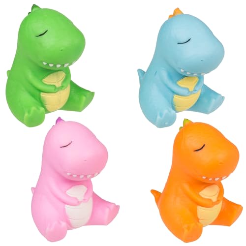 MIJOMA Stretch-Dinosaurier Squeeze Toy im Süßen Kawaii-Style - Antistress-Spielzeug aus thermoplastischem Gummi, mit Sand gefüllt, plastisch verform- und stretchbar! Vielfalt Entdecken (Dino-Blau) von MIJOMA