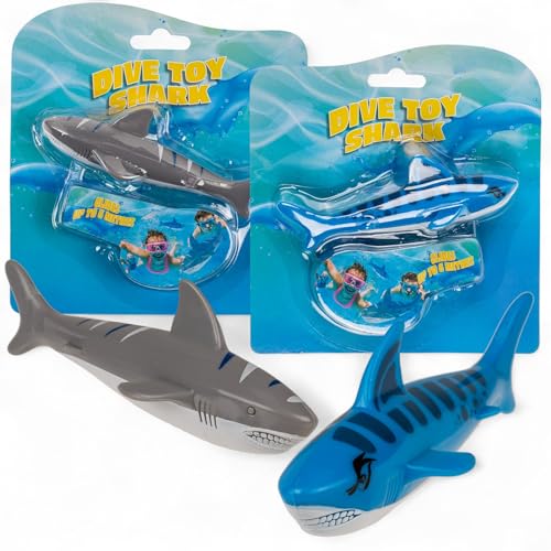 MIJOMA Tauchspielzeug Hai 2er-Set – Gleitspielzeug für Pool & Badewanne, bis 6 m Reichweite – Taucherlebnis für Kinder – Wasser-Spielzeug in Blau & Grau MIJOMA Tauchspielzeug Hai 2er-Set – Gleitspielzeug für Pool & Badewanne, bis 6 m Reichweite – Taucherlebnis für Kinder – Wasser-Spielzeug in Blau & Grau von MIJOMA