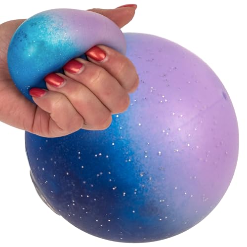 MIJOMA Trendiges Spaß-Squeeze-Antistress-Ball, Umfangreich Sensorikspielzeug für Jede Altersklasse, Quetschball Ø 7 cm aus Thermoplastischem Gummi (TPR), für Outdoor & Indoor (Sternengalaxie) von MIJOMA