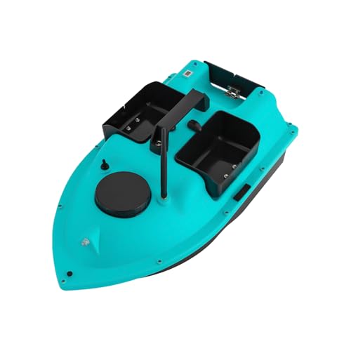 MIKIYUEER Angeln Köder Boot, RC Boot für Brandungsangeln - 1,8m/s Segelgeschwindigkeit, LCD Display - Inklusive Li-Ionen-Batterien und Fernsteuerung - Perfekt für Flüsse, Seen und Meere von MIKIYUEER