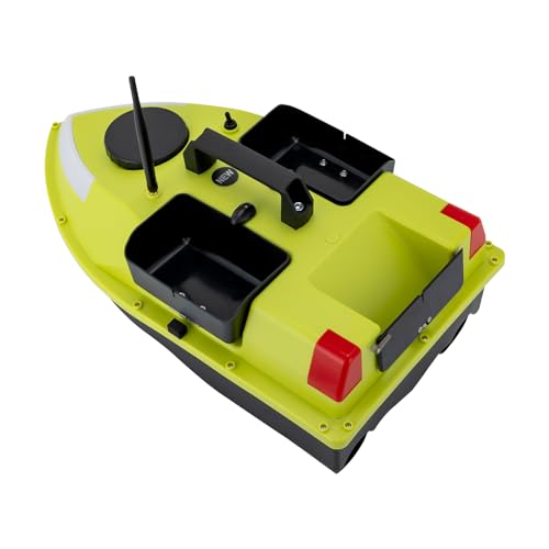 MIKIYUEER Ferngesteuertes GPS-Fischköderboot für Brandungsangeln - 2X 5200Mah Akkus, Dual 390 Motoren - 600m Reichweite - 99 Positionierungspunkte - Bis zu 2kg belastbar - Ideales Zubehör für Angler von MIKIYUEER