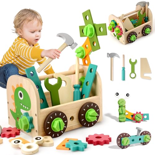 MILFECH 41 Stück Werkzeugkoffer Kinder Werkbank Kinderwerkzeug Montessori Spielzeug, Geschenk Junge Mädchen Werkzeug Motorik Lernspiele 2 3 4 Jahre MILFECH 41 Stück Werkzeugkoffer Kinder Werkbank Kinderwerkzeug Montessori Spielzeug, Geschenk Junge Mädchen Werkzeug Motorik Lernspiele 2 3 4 Jahre von MILFECH