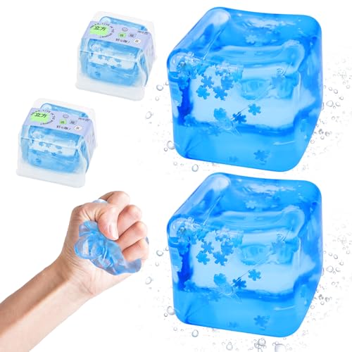 MILIAFLICK Stressball für Kinder und Erwachsene 2 Stück Nice Cube Anti Stress Bälle Stressbälle Eiswürfel Stress Balls Nice Cube Fidget Toys Eiswürfel Fidget Toys Antistress Spielzeug für Kinder von MILIAFLICK