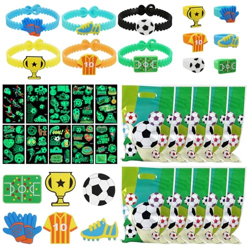 MILIAFLICK Fußball Geschenke für Jungs Fußball Geschenktüte Party Favor Taschen Fußball Mitgebsel Tüte Fussball Junge Kindergeburtstag Fußball Supplies Party Geschenktüten Fußball von MILIAFLICK