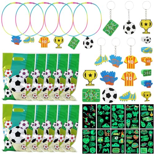 MILIAFLICK Fußball Geschenke für Jungs Fußball Geschenktüte Party Favor Taschen Fußball Mitgebsel Tüte Fussball Junge Kindergeburtstag Fußball Supplies Party Geschenktüten Fußball von MILIAFLICK