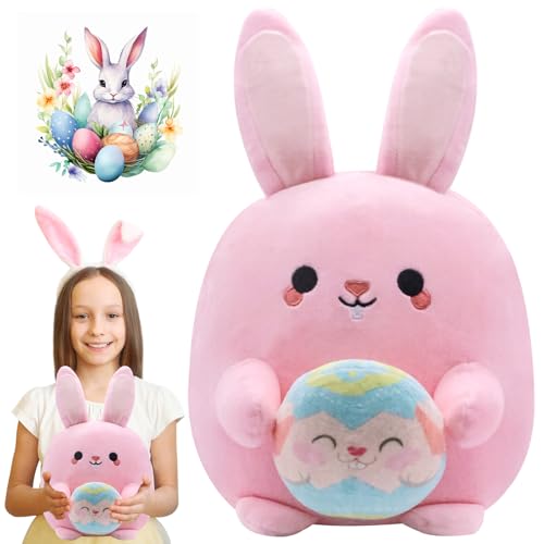 MILIAFLICK Ostern Plüschtier Stofftier Plushie Kuscheltier Plüschtiere Kuscheltiere Mädchen Stofftiere Plushies Kawaii Kuscheltier Mädchen Plush Toy Plüsch Spielzeug Ostern Geschenk für Mädchen Kinder von MILIAFLICK