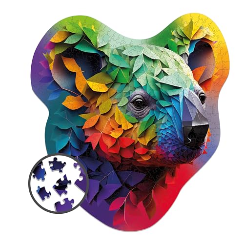 Milliwood Alternative Geometry - Ungewöhnliche Puzzles für die ganze Familie - Tolle Unterhaltung für alle Altersgruppen - Unregelmäßige Formen - 500 Teile - Blooming Koala - 40x44cm von MILLIWOOD