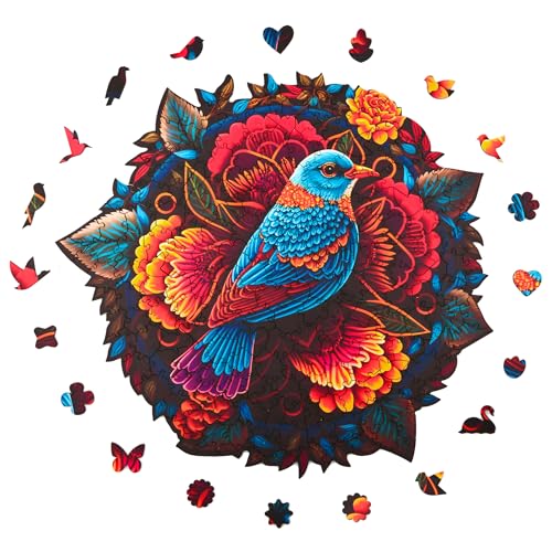 Milliwood Holzpuzzle - Beauty of Balance - 206 Teile - Puzzle Tiere ab 8 Jahren - Mandala Puzzle für Erwachsene und Kinder - Jigsaw Puzzle aus Holz 32x32 cm - Puzzle Puzzle Natur mit Holz Geschenkbox von MILLIWOOD