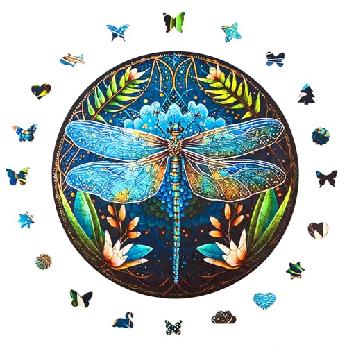 Milliwood Holzpuzzle - Lightness - 206 Teile - Puzzle Tiere ab 8 Jahren - Mandala Puzzle für Erwachsene und Kinder - Jigsaw Puzzle aus Holz 32x32 cm - Puzzle Puzzle Natur mit Holz Geschenkbox von MILLIWOOD