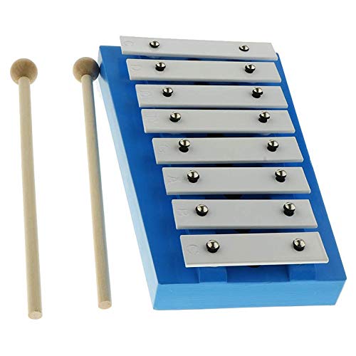 MILLTOR 8 Note Glockenspiel mit 2 HöLzernen Xylophon Violinen für Musik Liebhaber und AnfäNger Verbessern Sie Ihre Hand Auge Koordination und Steigern Sie Deren Konzentration von MILLTOR