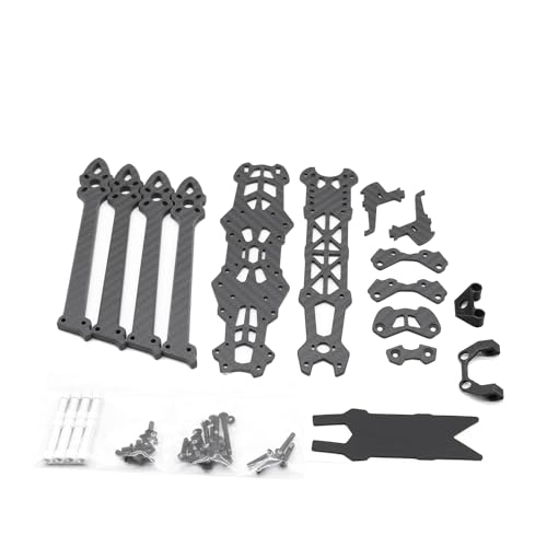 MILLTOR Mark4 17,8 cm (7 ) 295 mm mit 5 mm Arm + Druck für Quadcopter FPV-Modifikation, Kohlefaser, 17,8 cm Quadcopter, Freestyle-Rahmen von MILLTOR