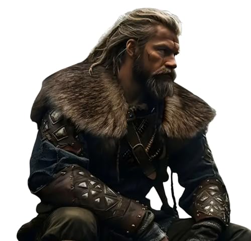 Cape aus braunem Kunstfell mit Schnalle für Krieger Wikinger Mittelalter LARP Cosplay Fantasy Cape aus braunem Kunstfell mit Schnalle für Krieger Wikinger Mittelalter LARP Cosplay Fantasy von MIMIKRY