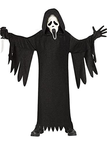MIMIKRY 25th Anniversary Movie Edition Ghost Face Scream Lurex Kinder-Kostüm mit Maske Geist Halloween Horror Film Scary Movie, Größe:L - 12 bis 14 Jahre von MIMIKRY