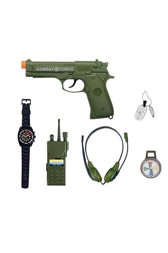 MIMIKRY 6-teiliges Army Combat Force Set Militär Kostüm Zubehör für Kinder Soldat Armee von MIMIKRY