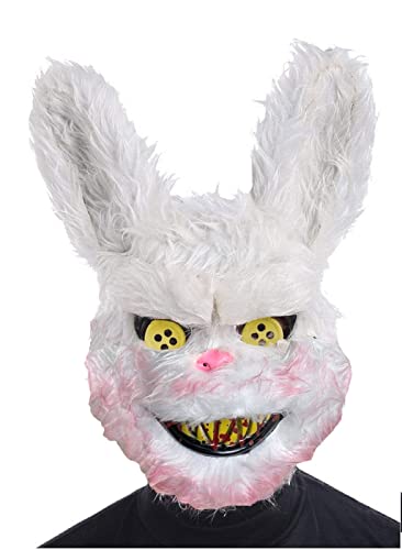 MIMIKRY Horror Zombie Hase Plüsch Maske Snowball Mörder Killer Kaninchen Halloween Kostüm-Zubehör von MIMIKRY