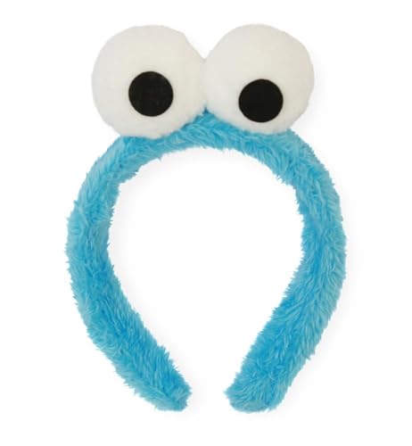 MIMIKRY Krümelmonster Plüsch Haarreif mit Augen Kostüm-Zubehör Cookie Monster Keksmonster, Farbe:Blau von MIMIKRY