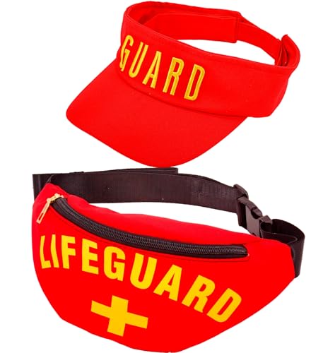 MIMIKRY Lifeguard Rettungsschwimmer Kostüm-Set Schirmmütze und Bauchtasche von MIMIKRY