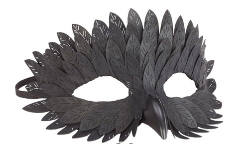 MIMIKRY Maske Rabe Schwarz Vogelmaske Maskenball Halloween Augenmaske Vogel Eule Eulenmaske Commedia dell'arte von MIMIKRY