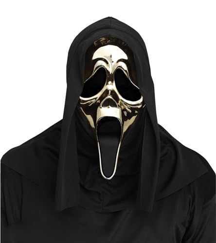 MIMIKRY Original Ghost Face Scream - Maske Gold Metallic - Halloween Horror Geist Film von MIMIKRY