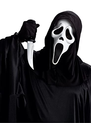 MIMIKRY Original Ghost Face Scream Set Maske mit Kapuze und Messer Halloween Horror Geist Film von MIMIKRY