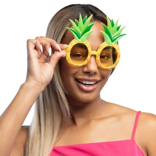 MIMIKRY Party Brille Ananas Gelb getönt Damen Herren JGA Festival von MIMIKRY