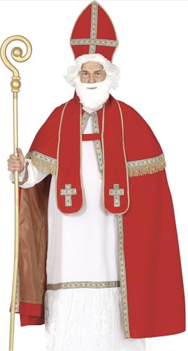 MIMIKRY Saint Nicholas Nikolaus Kostüm für Herren Santa Claus Weihnachtsmann Erzbischof, Größe:M von MIMIKRY