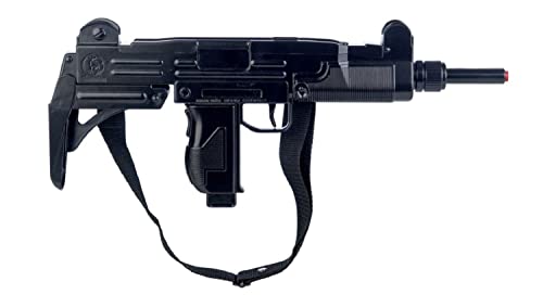 Uzi Maschinenpistole M-134 Metallgehäuse 12-Schuss Kostüm-Zubehör Gangster Mafioso Bankräuber Soldat von MIMIKRY