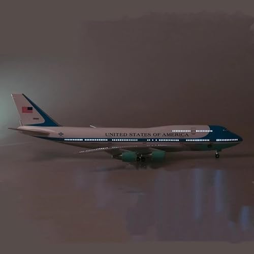 Flugzeug Spielzeug Für Air Force One Boeing B747 Mit Leichtem Kunstharz Flugzeugmodell Sammlerdekoration 47 cm Flugzeuge Im Maßstab 1:150 von MINGYTN