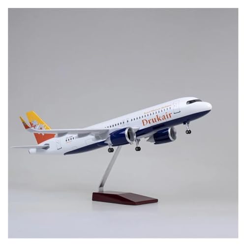 Flugzeug Spielzeug Für Bhutan A 320 A320 NEO Airline Zivilflugzeug Modell LED Licht Fahrwerk Flugzeug Sammlung Display 47CM 1/80 Flugzeug (Größe : Without Light) von MINGYTN