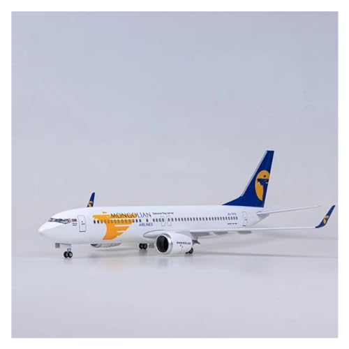 Flugzeug Spielzeug Für Mongolia Air Airline B737 737 Aviation Aircraft Model Plane - Display Standable Airplane Mit Wheel 47CM (Größe : Without Light) von MINGYTN