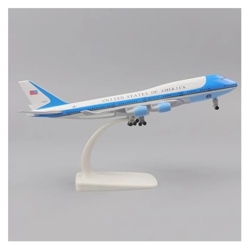 Flugzeug Spielzeug Metallflugzeugmodell 20 cm 1:400 Air Force - B747 Metalllegierungsmaterial Mit Fahrwerksverzierungen(EIN) von MINGYTN