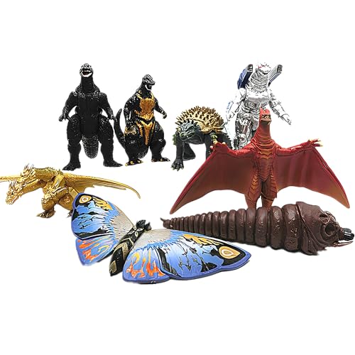 MINGZE 8 Pcs Godzilla King of Monsters Spielzeug, König der Monster Action-Figuren Sammler Action-Figuren für Auto Dekoration Home Deco Sammlung Spielzeug Geschenk von MINGZE