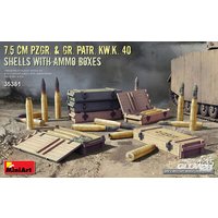 MINIART 35381 1:35 7.5 cm Pzgr. & Gr. Patr. Kw.K. 40 Shells with Ammo Boxes von MINIART