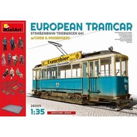 MINIART 38009 1:35 European Tramcar(Strassenbahn Triebwagen 641) with Crew & Passengers von MINIART