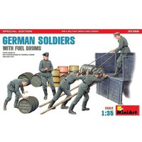 MINIART MODELS 550035366 1:35 Figuren Deutsche Soldaten (5) mit Treibstofffässern. Sonderausgabe von MINIART