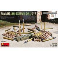 MINIART MODELS 550035402 1:35 7,5cm PaK 40 Munitionskisten mit Granaten, Set 2 von MINIART