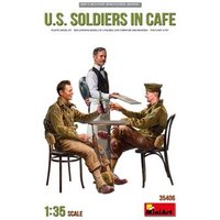 MINIART MODELS 550035406 1:35 US-Soldaten im Caféhaus von MINIART