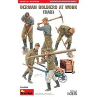 MINIART MODELS 550035408 1:35 Deutsche Soldaten (5) bei der Arbeit (RAD) Sonderausgabe von MINIART